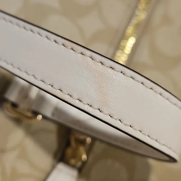 COACH F58294 Zip Top Tote In Signature Canvas Logo Khaki Chalk - Picture 9 of 12